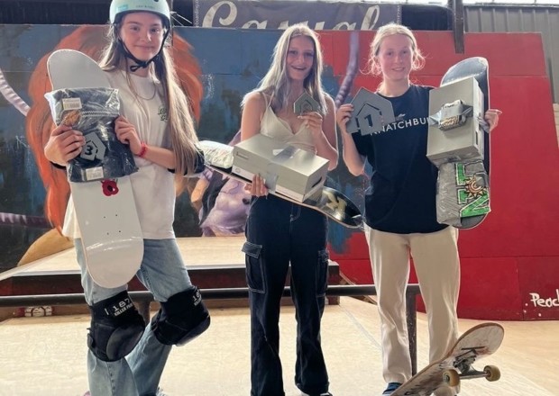 Skateboarder, Daisy Buchanan achieves 1st Place